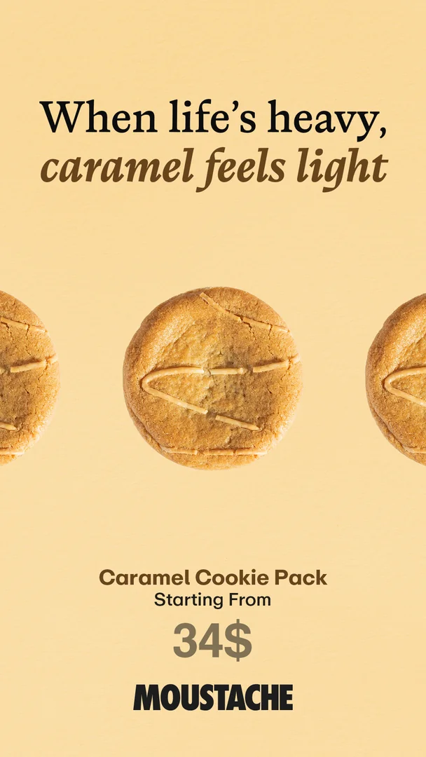 Moustache static ad creative design